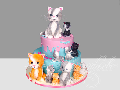 Торт с Кошками и котятами