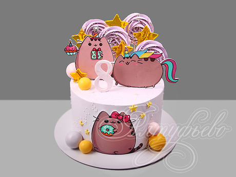 Торт Pusheen Cat на 8 лет
