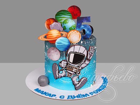 Торт Космос для мальчика на 5 лет