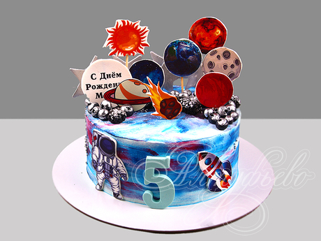 Торт Космос и планеты на 5 лет