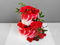 Красный торт с ягодами и розами