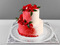 Бело-красный свадебный с ягодами