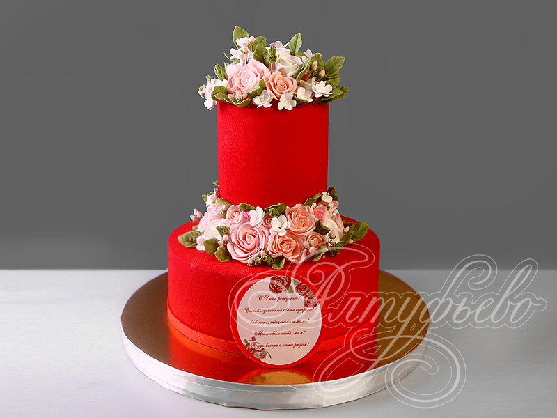 Красный свадебный торт 2910820