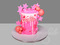 Розовый торт в стиле Барби