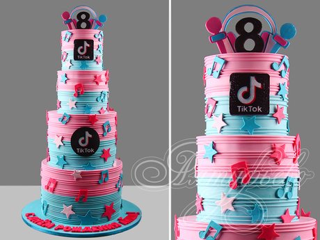 Торт TikTok на 8 лет