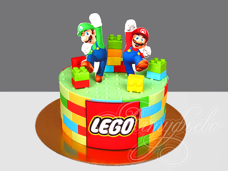 Торт Лего и Супер Марио на 6 лет