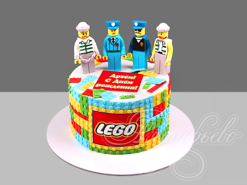 Торт Lego Полиция на 4 года