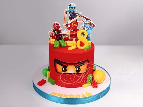 Торт LEGO Ninjago на 8 лет