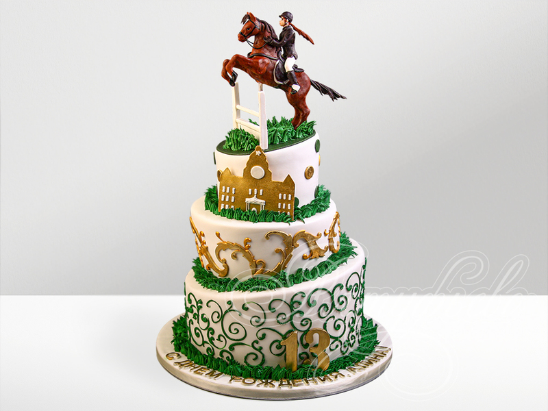 Торт "Всадница на лошади"