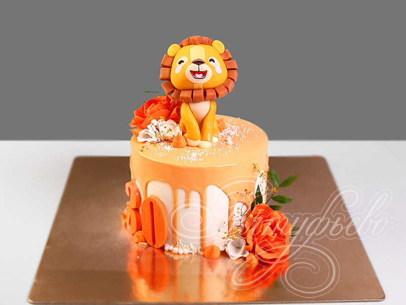 Торт со львом 30 лет