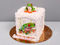 Квадратный торт с лягушками