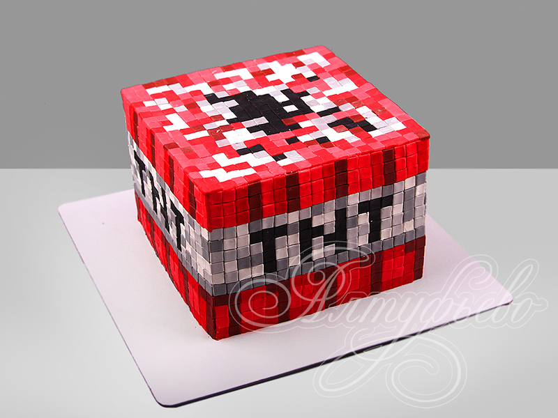 Торт Куб Minecraft для девочки