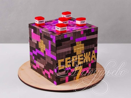 Торт Minecraft  для мальчика