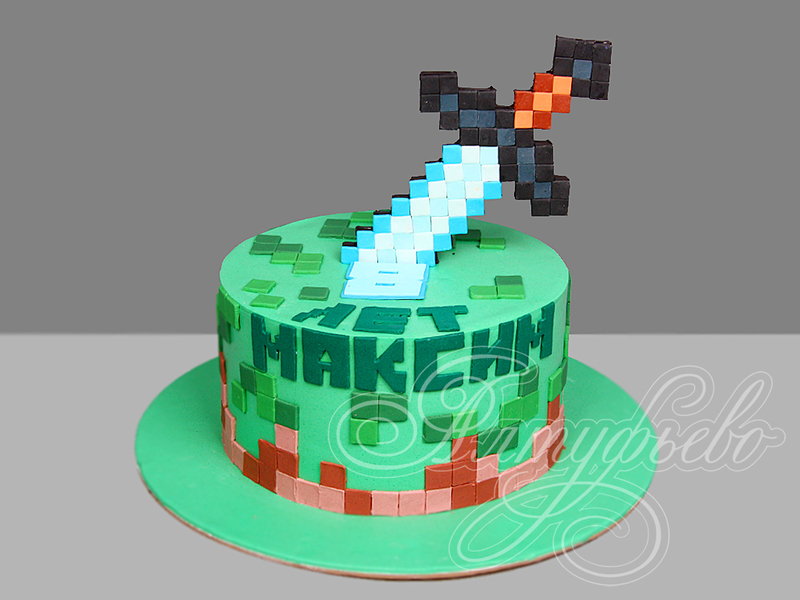 Торт Minecraft для подростка