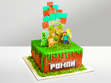 Торт Minecraft для мальчика