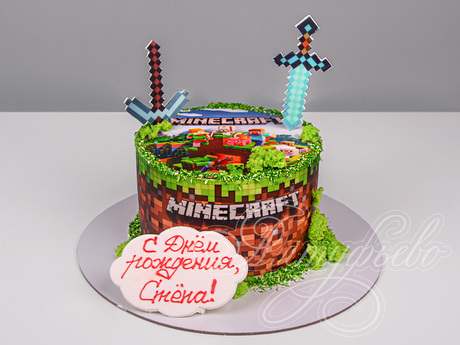 Торт Minecraft для мальчика