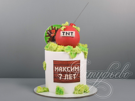 Торт Майнкрафт на 7 лет