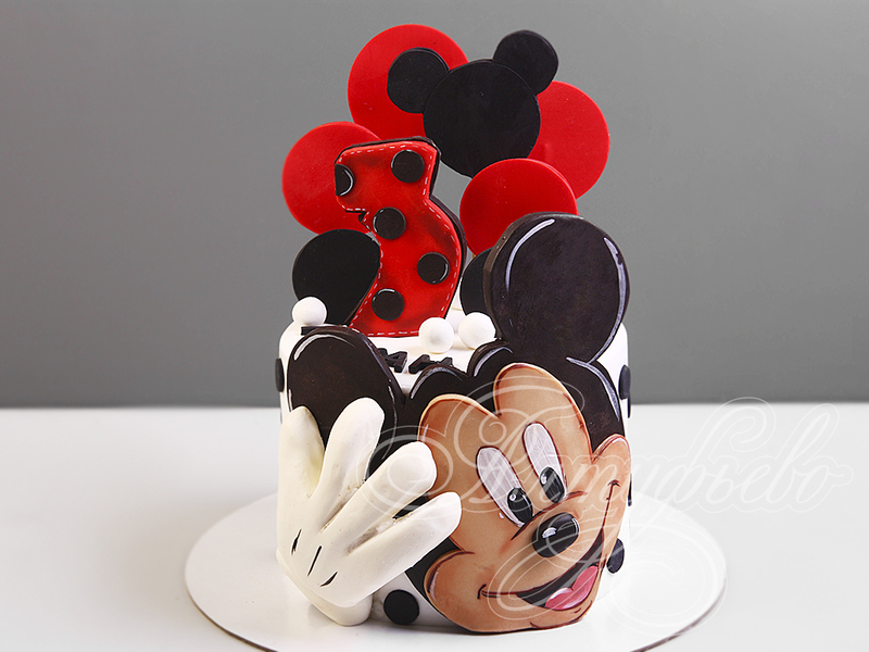 Торт Mickey Mouse на 3 года