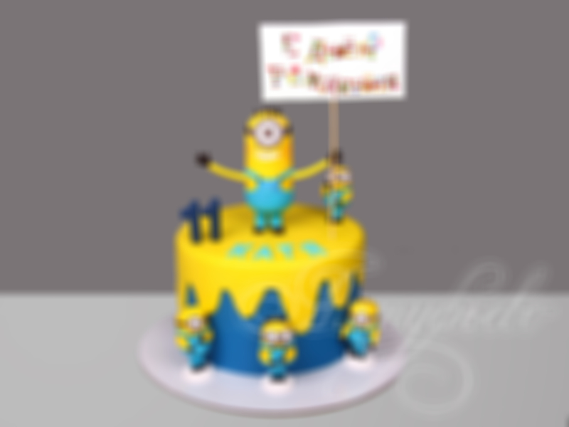 Торт Миньоны для девочки 0408422