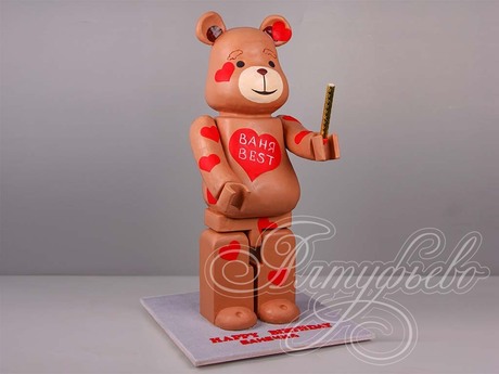 Торт мишка Bearbrick Ted