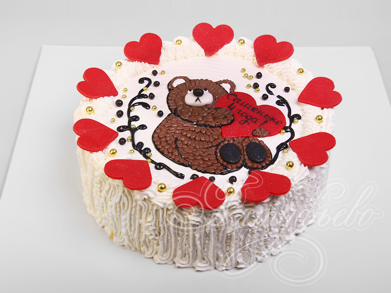 Торт Медвежонок с сердечками 2503820
