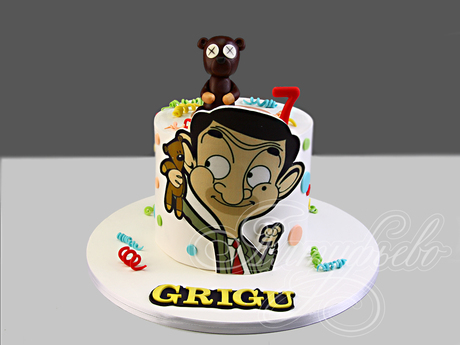 Торт Mr Bean и мишка KAWS