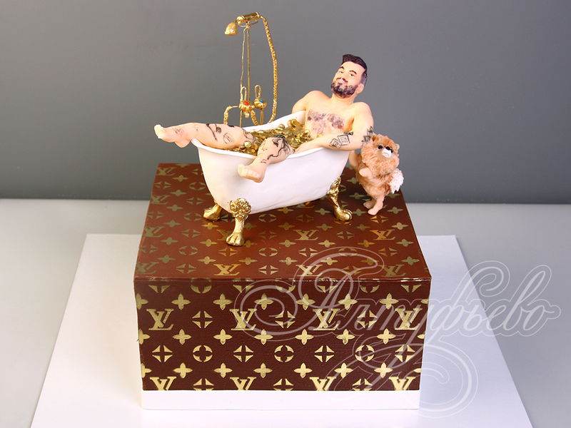 Торт "Мужчина в ванне с деньгами"