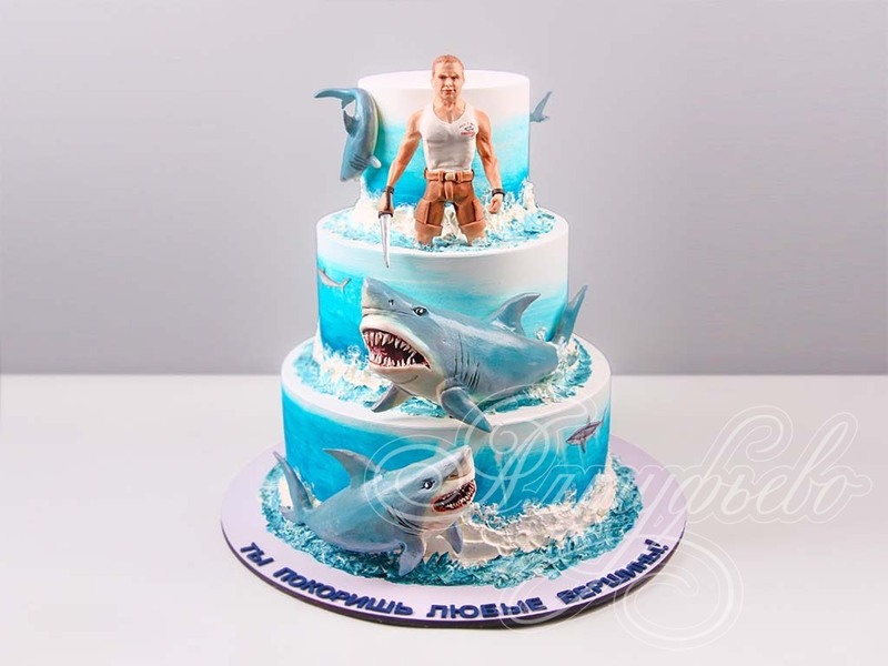 Морской торт Охотник на акул