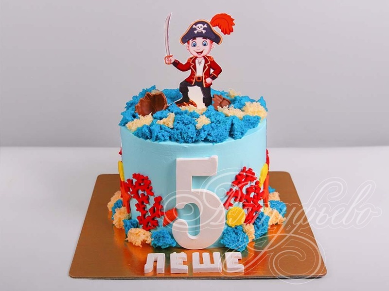 Торт в стиле Пираты на 5 лет