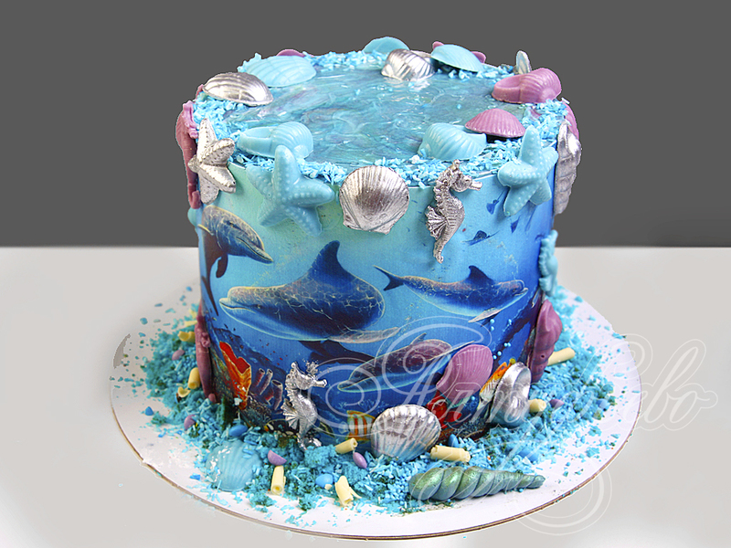 Торт "Подводный мир" мальчикам