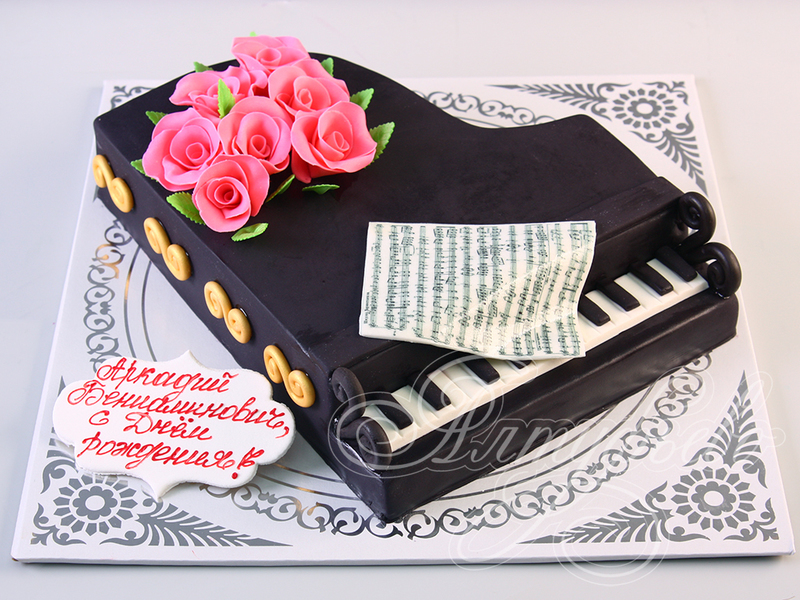 Торт Черный рояль для музыканта