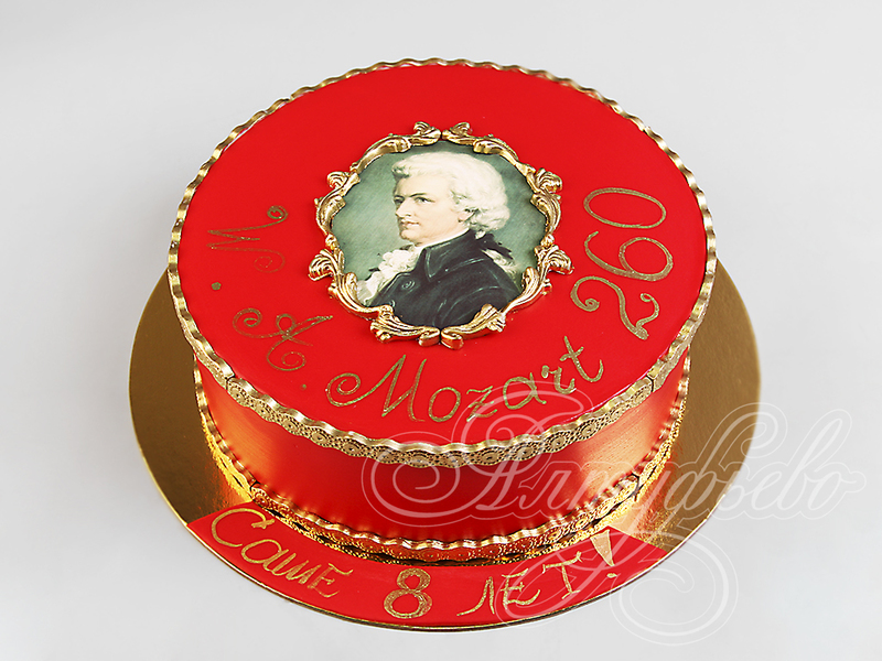 Торт с портретом Моцарта