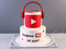 Торт YouTube с наушниками и телефоном