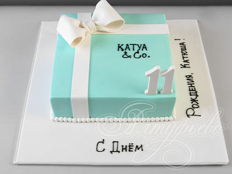 Торт Коробка с подарком на 11 лет