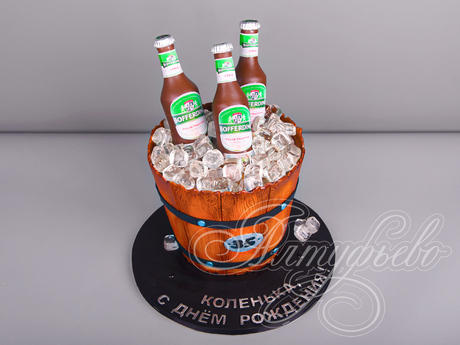 Торт Пивной бочонок на 35 лет