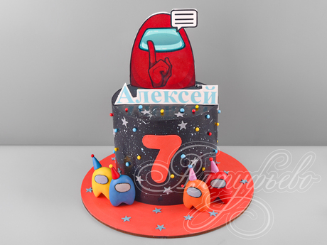 Торт Амонг ас на 7 лет