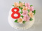 Торт с цветами на 8 Марта