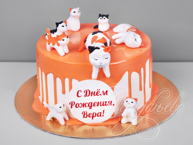 Торт Кошка с котятами стоимостью 9 010 рублей в категории кошка - торты на заказ ПРЕМИУМ-класса. Цена: 2 280 руб/кг. Торт Кошка с котятами