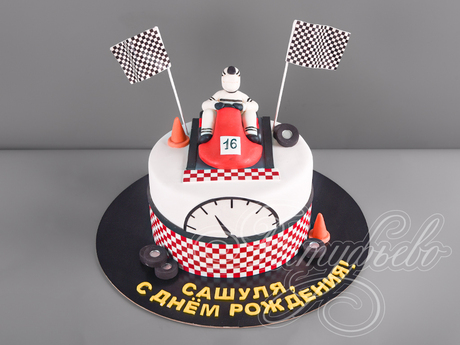 Торт с гоночной машиной