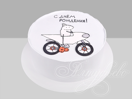 Бенто торт с мотоциклом для подростка