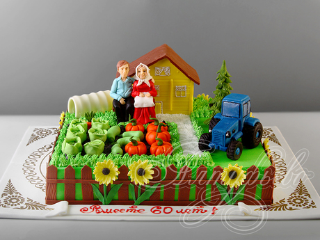 Торт на Бриллиантовую свадьбу 60 лет