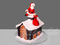 Торт "Снежный домик с Дедом Морозом"