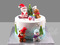 Торт с Дед Морозом, елочкой и подарками
