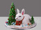 Торт Белый кролик под елкой