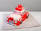 Торт машина с подарками под снегом
