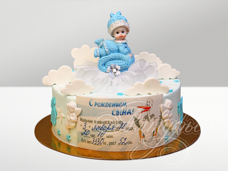 Торт с младенцем и метриками