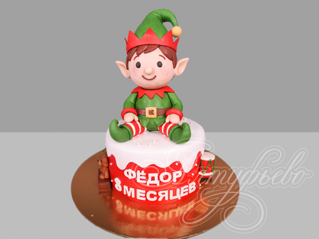 Торт с рождественским Эльфом
