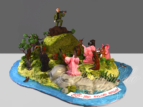 Торт "На Юбилей Охотнику"