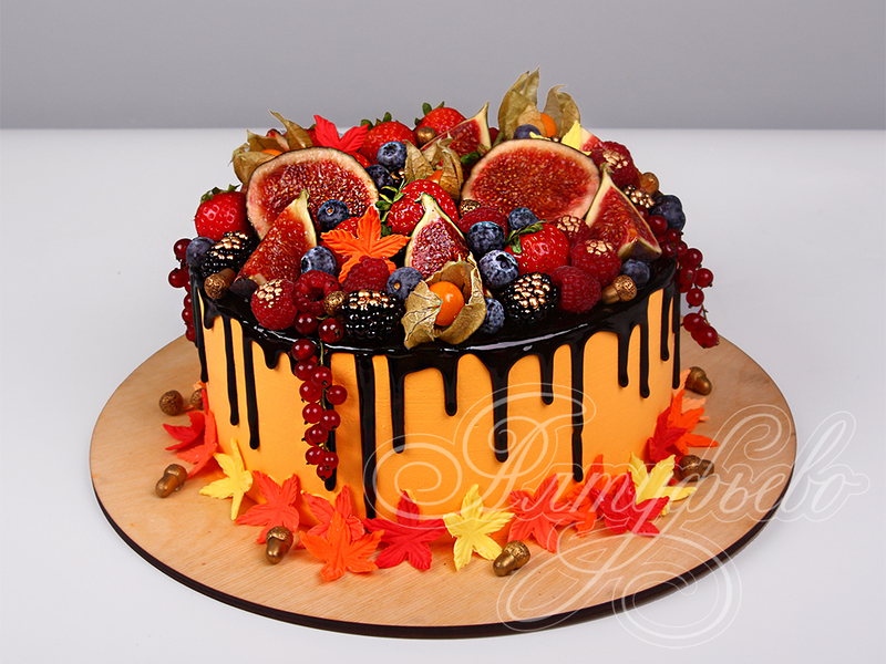 Осенний торт с ягодами и инжиром 22104922