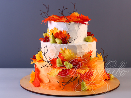 Торт С Осенними Листьями Фото
